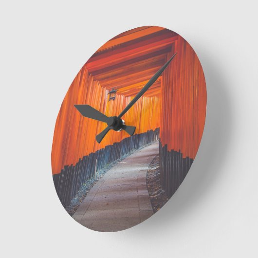 赤い写真カスタムのスタイリッシュ時計を作成素晴らしする ラウンド壁時計 (傾斜)