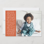 赤い写真カードでクリスマスを祝おう シーズンカード (正面)