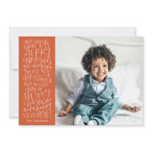 赤い写真カードでクリスマスを祝おう