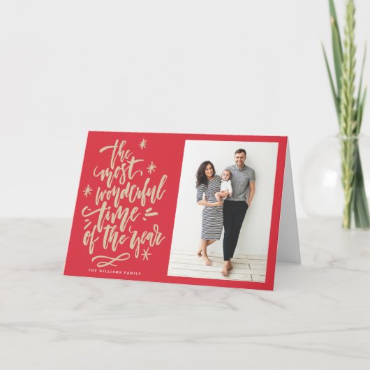 赤い写真カードほとんどのすばらしい時期 シーズンカード (正面)