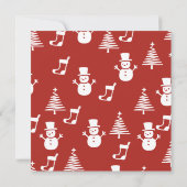 赤い写真メリークリスマスクリスマスカード (裏面)