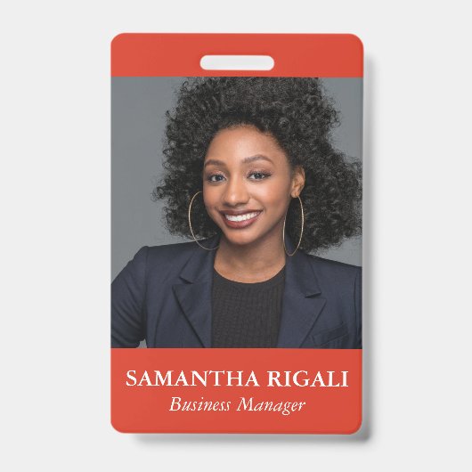 赤い写真名タグ バッジ (Front)