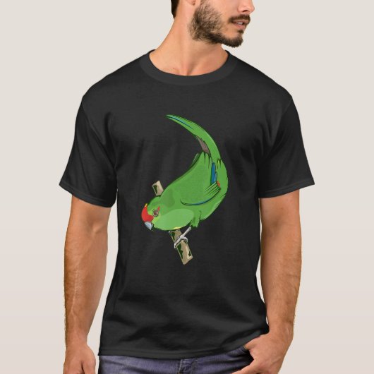 赤い冠をかぶったインコ・カカリキ Tシャツ (正面)