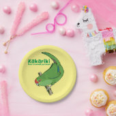 赤い冠を付けたインコ・カーリキ ペーパープレート (パーティー)