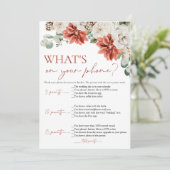 赤い冬あなたの電話に何がブライダルシャワーゲーム 招待状 (スタンド正面)