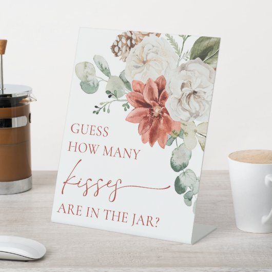 赤い冬のクリスマス キスがいくつあるか当ててみて サイン (インサイチュ)