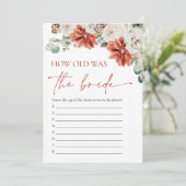 赤い冬のクリスマス 花嫁は何歳？ゲーム 招待状 (スタンド正面)