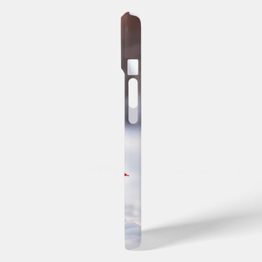 赤い冬のスカーフを巻いたハスキー Case-Mate iPhoneケース (裏面 / 左)