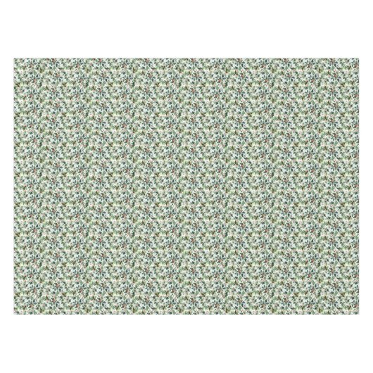 赤い冬のベリーと様々な離れクリスマス テーブルクロス (正面(横))