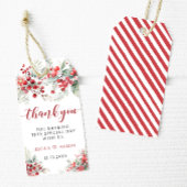 赤い冬のベリー感謝していクリスマス結婚 ギフトタグ