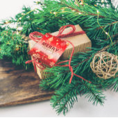 赤い冬のワンダーランドメリークリスマス フェイバータグ