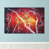 赤い冬の夜 キャンバスプリント (インサイチュ (ウッドフロア))