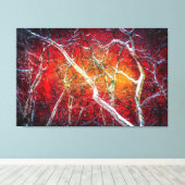 赤い冬の夜 キャンバスプリント (インサイチュ (ウッドフロア))