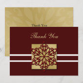 赤い冬の結婚式 招待状 (正面/裏面)