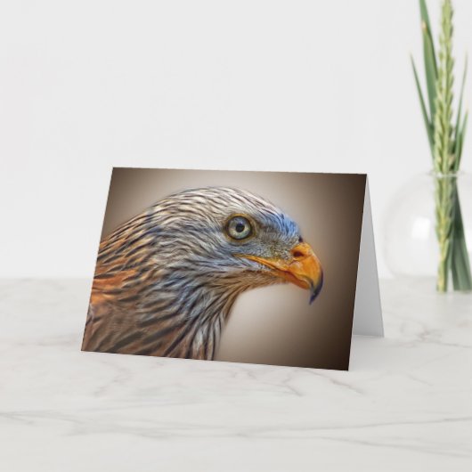 赤い凧の鳥 カード (正面)