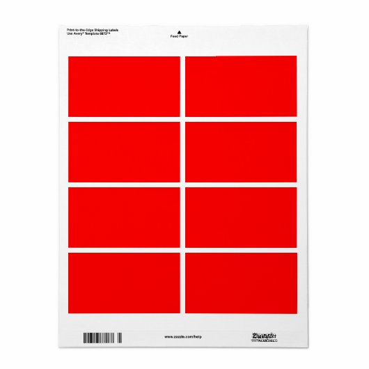 赤い出荷ラベル ラベル (フルシート)