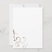 赤い出血ハート花花結婚/駆け落ち 案内状 (裏面)