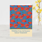 赤い分野ケシの癌治療サポートカード カード (黄色い花)