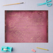 赤い切り離し動揺しての金ゴールドスクリプト 薄葉紙 (クラフト)