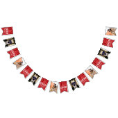 赤い列の房の写真の卒業式の束のフラグ バンティングフラッグ (全)