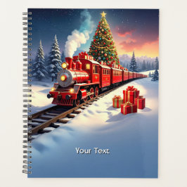 赤い列車のクリスマスツリーホリデープランナー プランナー手帳
