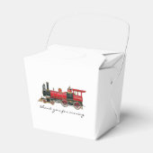 赤い列車の来お願い箱ありがとう フェイバーボックス (正面サイド)