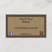 赤い初期のサルトボックスハウス&羊の編集可能 名刺 (裏面)