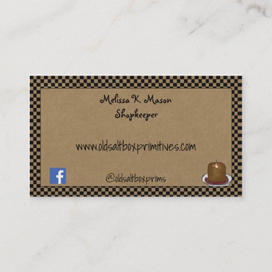 赤い初期のサルトボックスハウス&羊の編集可能 名刺 (裏面)