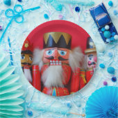 赤い制服のくるみ割り ペーパープレート (パーティー)