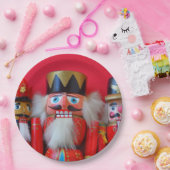 赤い制服のくるみ割り ペーパープレート (パーティー)