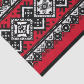 赤い刺繍 薄葉紙 (詳細)