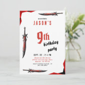 赤い剣の少年の誕生日パーティー II 招待状 (スタンド正面)