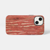 赤い剥離絵を描 iPhoneケース (裏面横)
