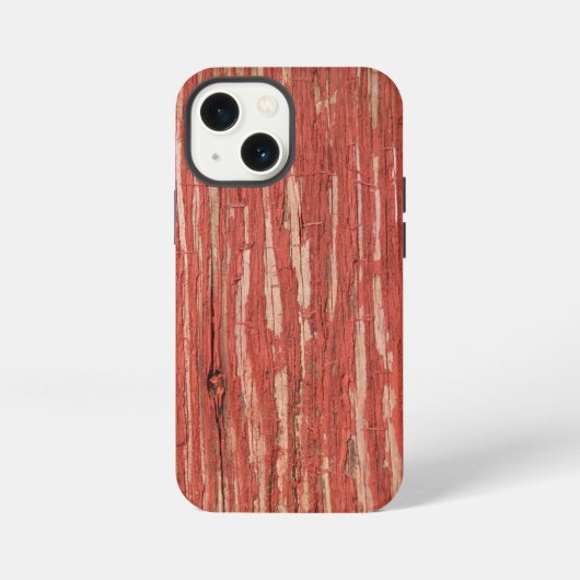 赤い剥離絵を描 iPhoneケース (裏面)
