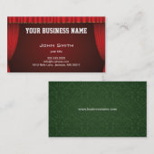 赤い劇場のカーテンの名刺 名刺 (正面/裏面)