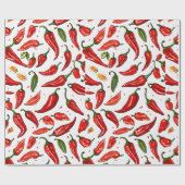 赤い包み紙でギフトをスパイス。 ラッピングペーパー (フラット)