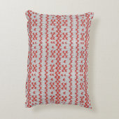 赤い北欧ニットアクセント枕 アクセントクッション (裏面(縦))