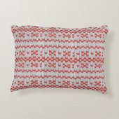 赤い北欧ニットアクセント枕 アクセントクッション (裏面)