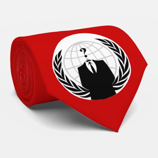 赤い匿名のタイw/logo ネクタイ (ロール)