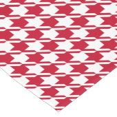 赤い千鳥格子の繰り返しパターン ショートテーブルランナー (コーナー)