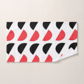 赤い半円のジオメトリパターン バスタオルセット (ハンドタオル)