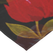 赤い半透明バラ刺繍模様 テーブルクロス (アングル)