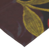 赤い半透明バラ刺繍模様 テーブルクロス (アングル)