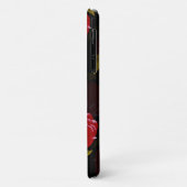 赤い半透明バラ刺繍模様 Case-Mate iPhoneケース (裏面/左)