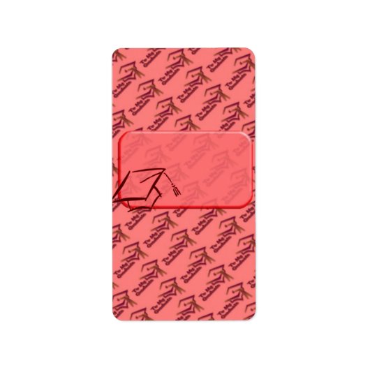 赤い卒業のHersheysのミニチュア棒キャンディの覆い ラベル (正面)