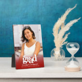 赤い卒業写真タイポグラフィミニマはっきりしたリスト フォトプラーク (側面)