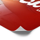 赤い卒業写真タイポグラフィミニマはっきりしたリスト ポスター (角)