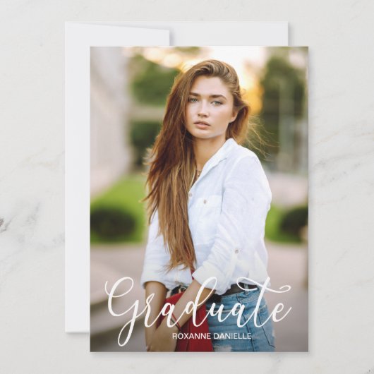 赤い卒業写真 案内状 (正面)