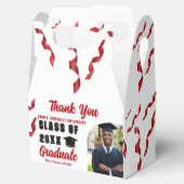 赤い卒業写真 2026年卒業パーティー フェイバーボックス (オープン)