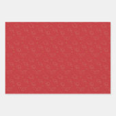 赤い卒業式キャップトス ラッピングペーパーシート (正面2)